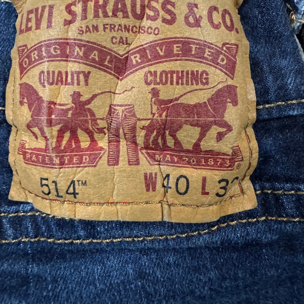 Levi's 514 Straight Fit Jeans Mens Tag Size W38in. x L30in. Blue Excellent Denim